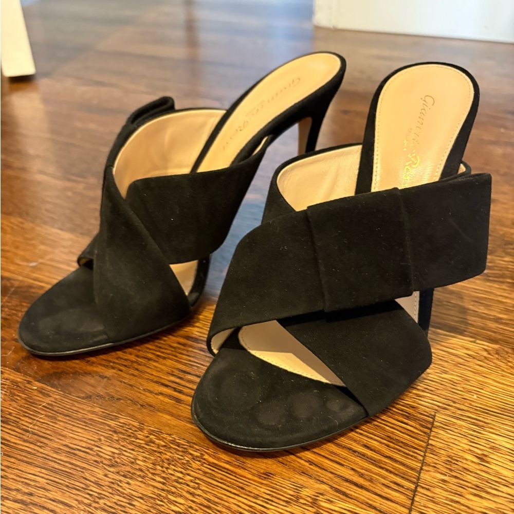 Gianvito Rossi Black Suede Heels - EUR size 37